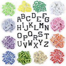 26 Alphabet English Letters Set Embroidered Patches Iron On Sew On Badge Fabric