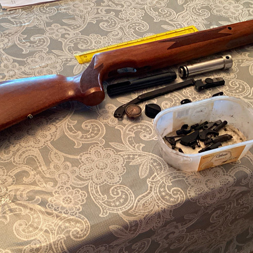 Wood rifle stock forearm set - rifle, &