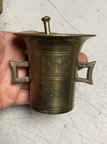 Vintage small mortar pestle - vintage,