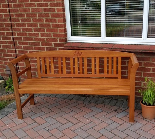 Large wooden garden bench - large,