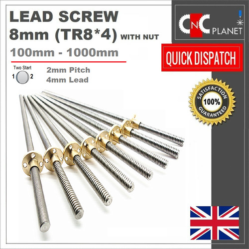 8mm leadscrew tr8 stainless - tr8*4,
