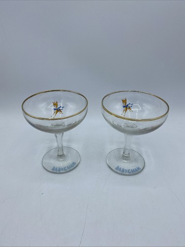 Pair babycham glasses - pair,