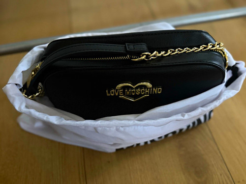 Love moschino black leather - love,