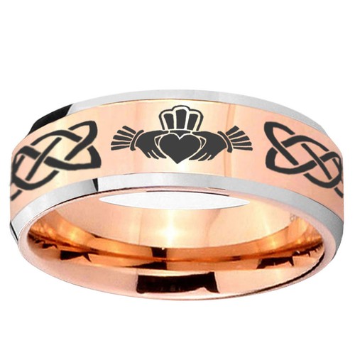 Irish claddagh tungsten men - claddagh, men's