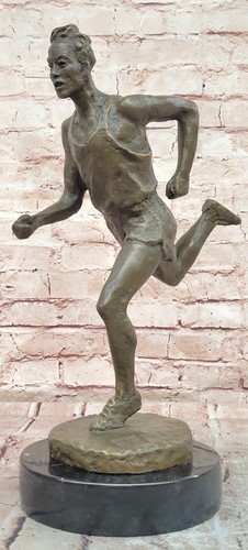 Signed milo running - man, bronze
