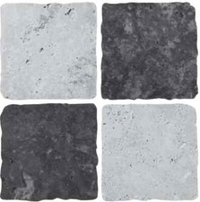 Pack 10 square black grey