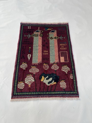 Afghan war rug - merinos, wool