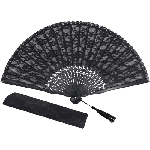 Lace handheld chinese folding - lace,