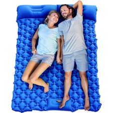 Double Camping Mat Self Inflating Inflatable Camp Roll Mattress With Bag Trail