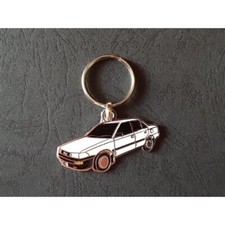 Toyota Corolla E90 Sedan Profile Keychain, EE90 AE92 AE95 AE90 (White)