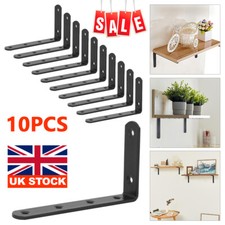 10x Heavy Duty Cast Iron L Shaped Wall Mounted Shelf Brackets Support Decor Home