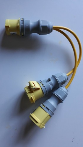 110v leads 16amp plug 2x - leads, to