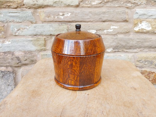 Vintage oak tea caddy - vintage,