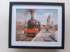 Philip Hawkins Steam Train print 'Low Level Departure'  The Cornishman  FRAMED