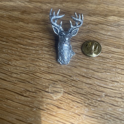 Pewter pin badge - pin, head