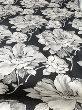 Laura Ashley Fabric Material Hermione Charcoal SOLD PER METRE