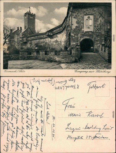 Postcard eisenach wartburg - eisenach,