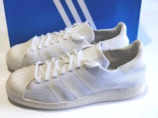 ADIDAS *SUPERSTAR 80s PRIMEKNIT* (AQ4815) MENS WHITE TRAINERS UK 8 EU 42