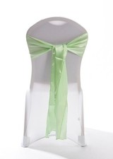 100 Mint Green Satin Chair Cover Wedding sash UK