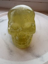 Citrine Crystal Skull Carving
