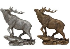 HIGHLAND STAG Deer Ornament Home Decor Figurine Antique Silver Bronze Sculpture