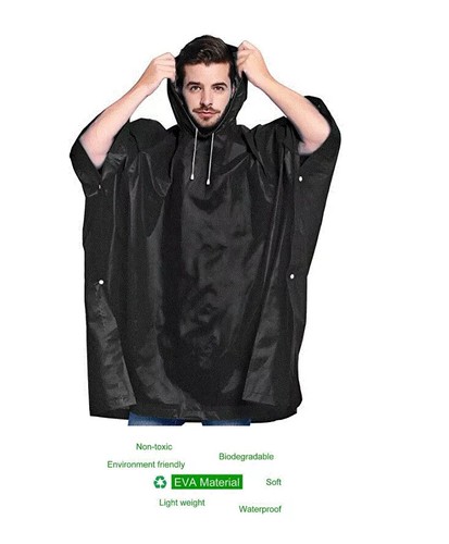 Folding rain poncho adults - folding,