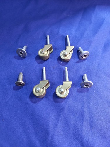 Vintage brass casters - brass,