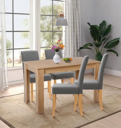 Dining table set oak - dining, fixed