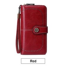 Women's Large Capacity Zipper PU Leather Long Wallet Ladies Casual Coin Purse UK