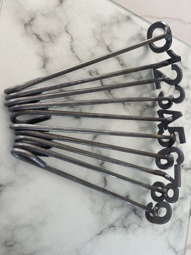 Number branding irons iron - 0-9,