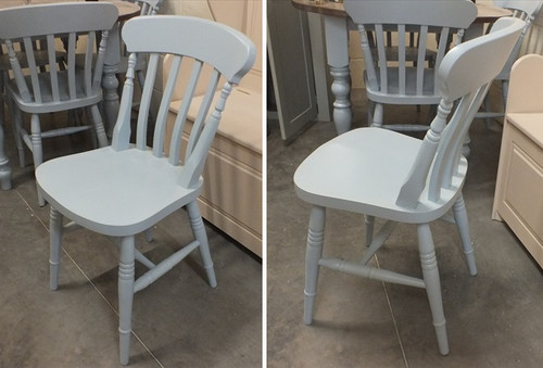 Painted farmhouse slat back - painted,