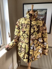 Zara ladies floral puffer jacket coat size small