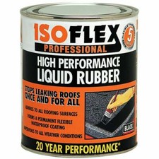 Isoflex High Performance Liquid Rubber Waterproofing Roof Seal Black & Primer *