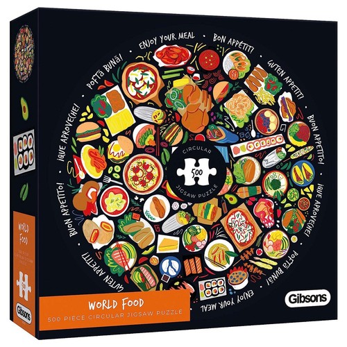 Gibsons world food 500 piece - world,