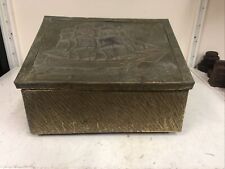 Old Gold Brass Embossed Log