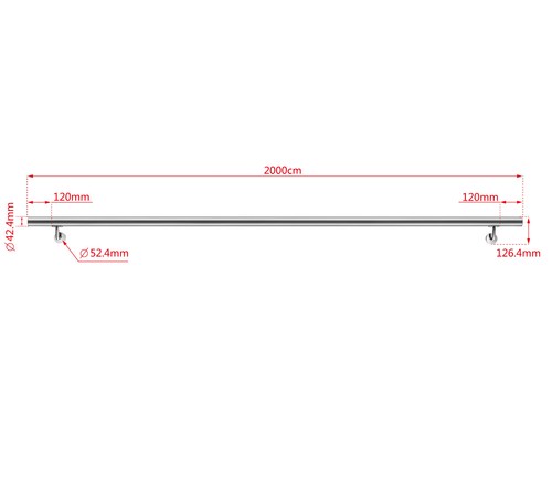 Stainless steel handrail - stainless,