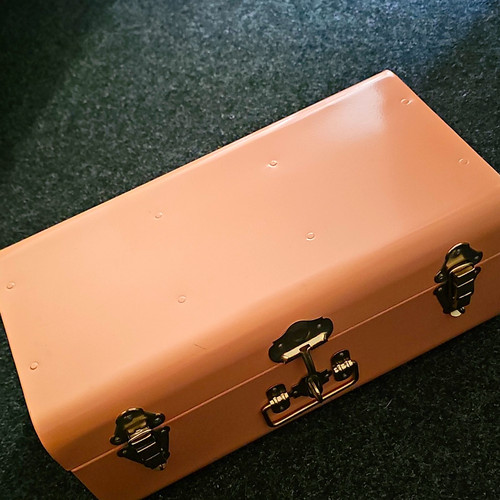 Pink metal storage - trunk, chest