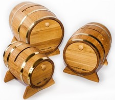 Wooden wedding post box  - Oak barrel wedding card box 