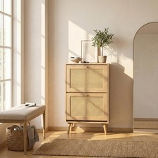 Manila Oak & Rattan 2 Door