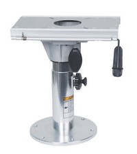 Adjustable Aluminium Seat Pedestal with Slider for Boats and Caravan, 33-48cm