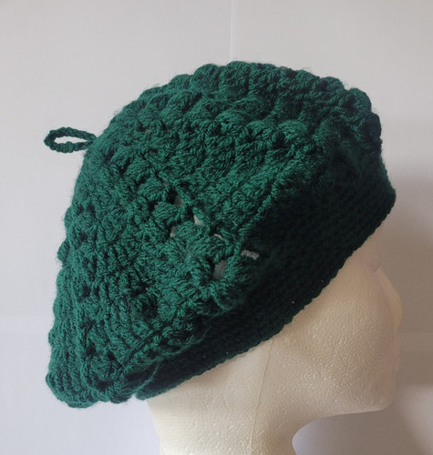 Beret hat dark green