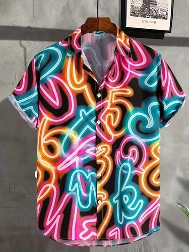 Mens button down - down, neon