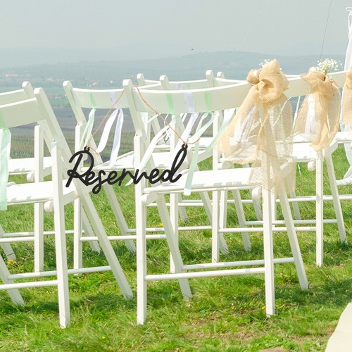 6pcs chair wedding signs - 6pcs,