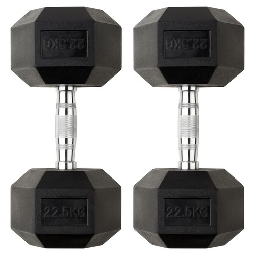5kg hex dumbbells pair - dumbbells,
