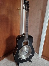 Dog Bowl Resonator Guitar. 4/4. Passive piezo pickup fitted. Sounds great & fun.