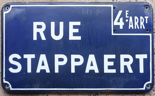 Old french enamel street - french,