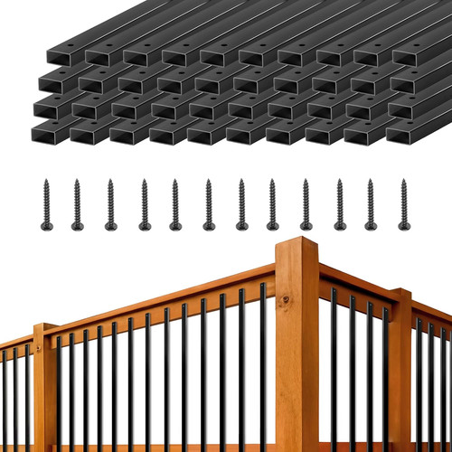 Black metal deck balusters - metal,