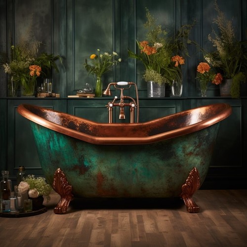 Heavy solid copper hammered - heavy,