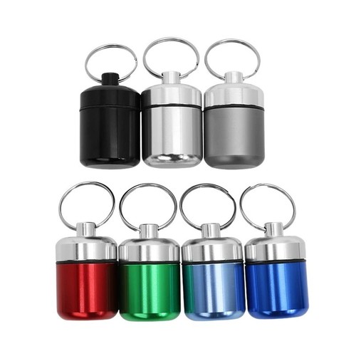 Keychain pill holder organizer - keychain,
