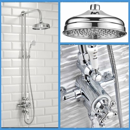 Edwardian traditional shower - edwardian,